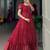 Enchanting Red Bandhej Printed Cotton Marriage Wear Gown