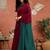 Maroon solid  linen saree with unstitched blouse piece