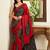 Multicolor ethnic motifs sequinned heavy work block print saree