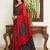 Multicolor ethnic motifs sequinned heavy work block print saree