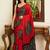 Multicolor ethnic motifs sequinned heavy work block print saree