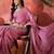 Purple embellished banarasi saree with blouse piece