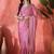Purple embellished banarasi saree with blouse piece