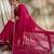 Pink embellished beads and stones saree