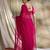 Pink embellished beads and stones saree