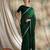 Green embellished saree with blouse piece