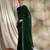 Green embellished saree with blouse piece