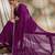 Purple embellished saree with blouse