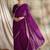 Purple embellished saree with blouse