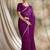 Purple embellished saree with blouse