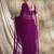 Purple embellished saree with blouse