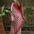 Red ready to wear satin floral digital printed saree