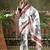 White ready to wear satin floral digital printed saree