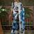 White ready to wear satin floral digital printed saree