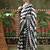 White ready to wear satin floral digital printed saree