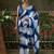 White ready to wear satin floral digital printed saree
