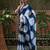 White ready to wear satin floral digital printed saree