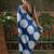 White ready to wear satin floral digital printed saree
