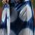 White ready to wear satin floral digital printed saree