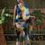 Yellow ready to wear satin floral digital printed saree