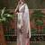 White ready to wear satin floral digital printed saree