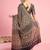 Black ethnic printed saree with blouse piece