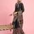 Black ethnic printed saree with blouse piece