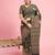 Green ethnic printed saree with blouse piece