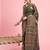 Green ethnic printed saree with blouse piece
