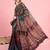 Beige ethnic printed saree with blouse piece
