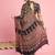 Beige ethnic printed saree with blouse piece
