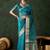 Teal woven design zari kanjeevaram saree