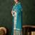 Teal woven design zari kanjeevaram saree
