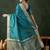 Teal woven design zari kanjeevaram saree