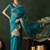 Teal woven design zari kanjeevaram saree