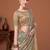 Beige printed saree with matching blouse