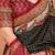 Black ethnic motifs printed banarasi saree