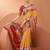 Mustard ethnic motifs printed saree with matching unstitched blouse