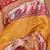Mustard ethnic motifs printed saree with matching unstitched blouse