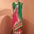 Pink ethnic motifs printed banarasi saree