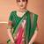 Pink ethnic motifs printed banarasi saree