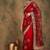Maroon floral embroidered net sarees