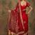 Maroon floral embroidered net sarees