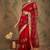 Maroon floral embroidered net sarees