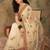 Beige yellow beige embroidered net sarees