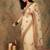 Beige yellow beige embroidered net sarees