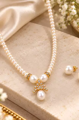 Certified Pearls Royal Charm Pendant Set