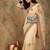 Beige yellow beige embroidered net sarees