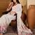 White floral printed saree with unstitched blouse