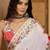 White floral printed saree